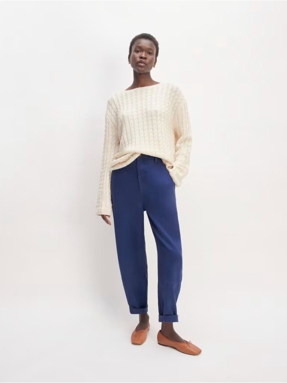 The Chino in Buttersoft | Bellwether
Blue | Curved Barrel Leg Pant